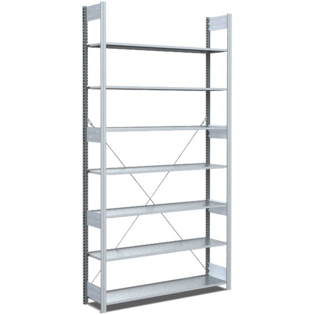 Archivregale - einseitige Nutzung, glanzverzinkte Ausführung