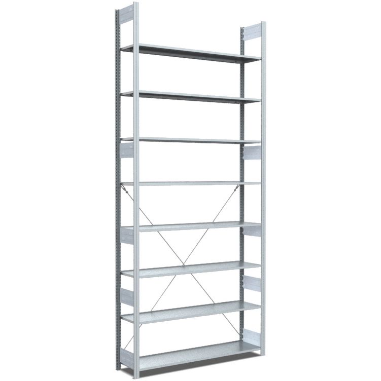 Archivregale - einseitige Nutzung, glanzverzinkte Ausführung