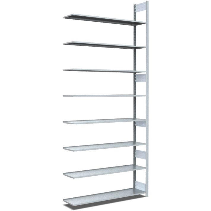 Archivregale - einseitige Nutzung, glanzverzinkte Ausführung