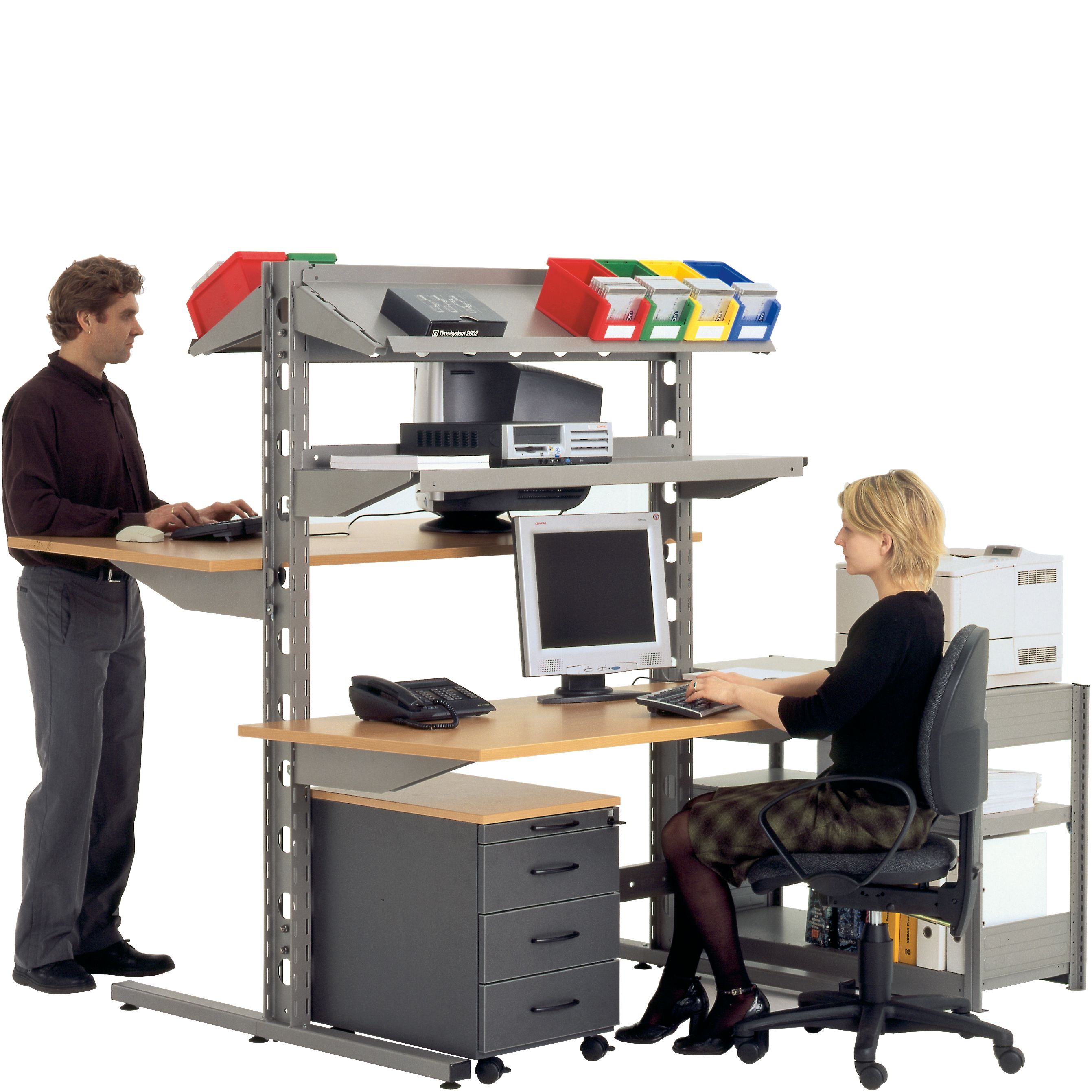 PC-Stationen und Steh-Arbeitsplätze - zweiseitige Nutzung