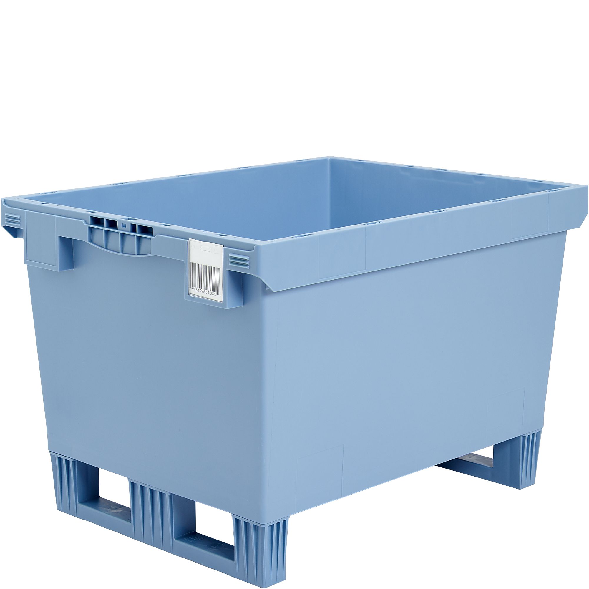 Mehrwegbehälter MB - Rippenboden MB86421RKUFE - mit montierten Kufen