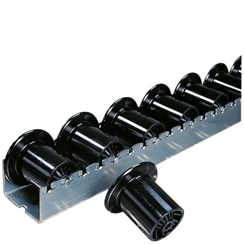 Schwerlast-Rollenleisten - mit Kunststoff-Spurkranzrollen