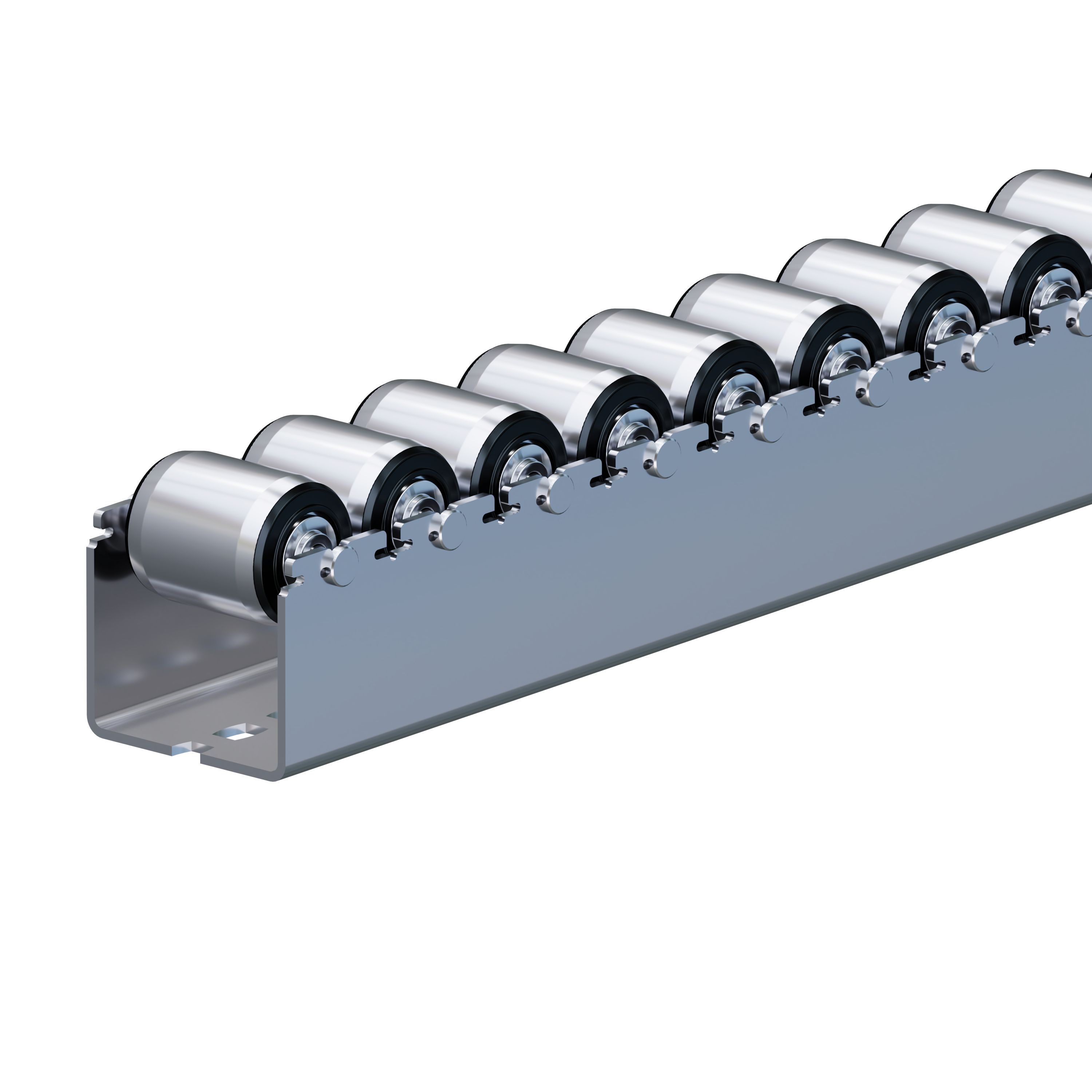 Schwerlast-Rollenleisten - mit Stahl-Zylinderrollen