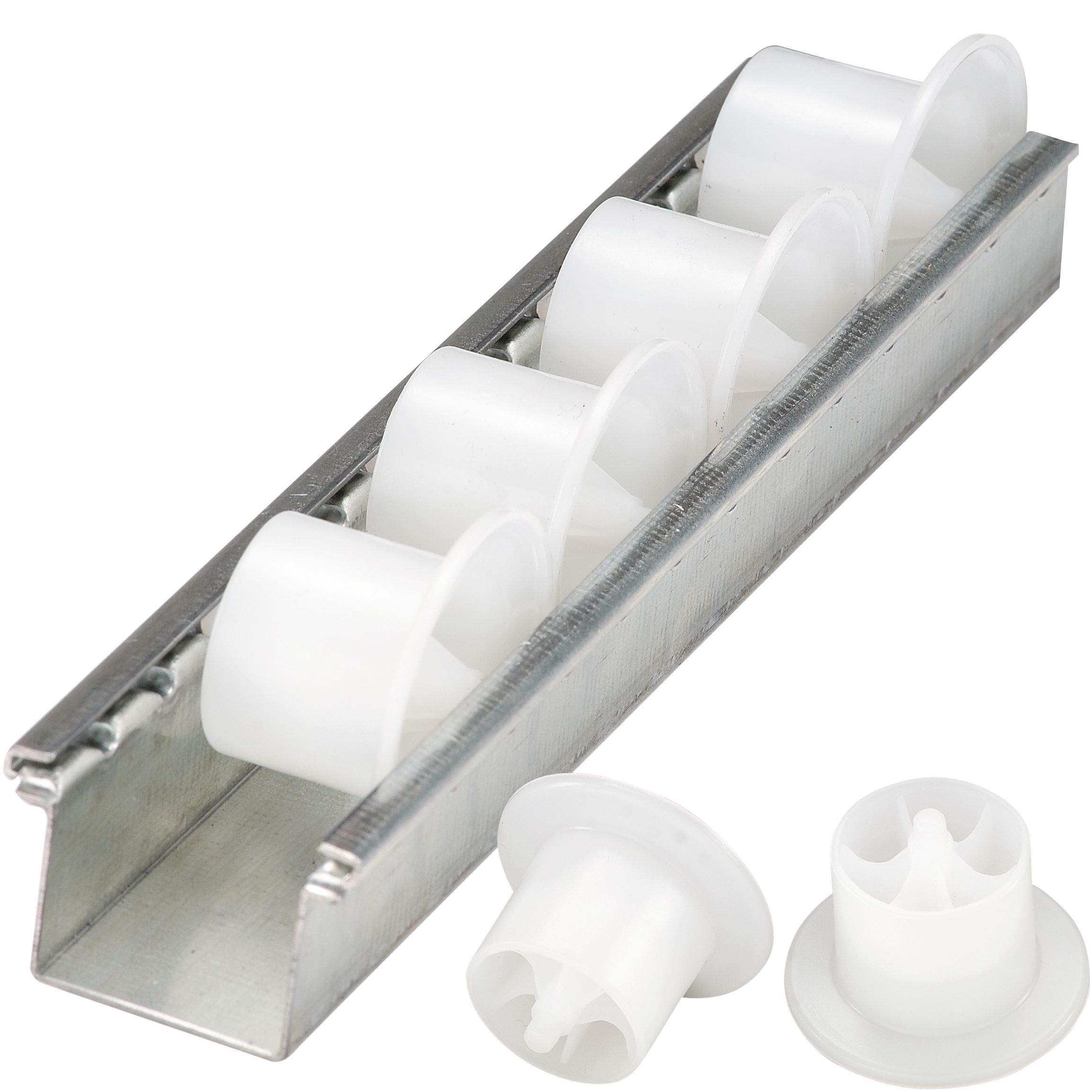 Rollenleisten - mit Kunststoff-Spurkranzrollen