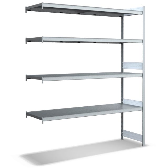 Großfachregale mit Stahlböden - glanzverzinkte Ausführung