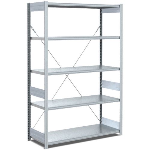 Fachbodenregale Typ EL - Fachlast 100 kg - glanzverzinkte Ausführung