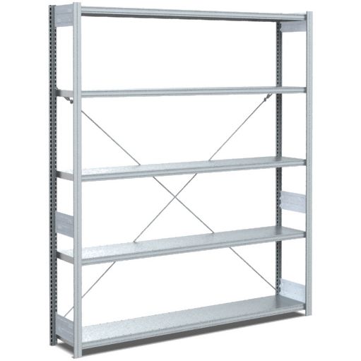 Fachbodenregale Typ EL - Fachlast 100 kg - glanzverzinkte Ausführung