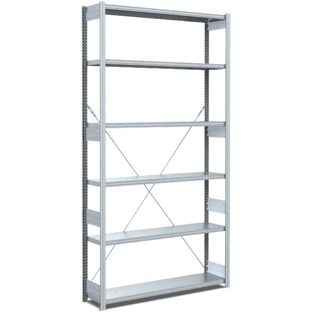 Fachbodenregale Typ EL - Fachlast 100 kg - glanzverzinkte Ausführung