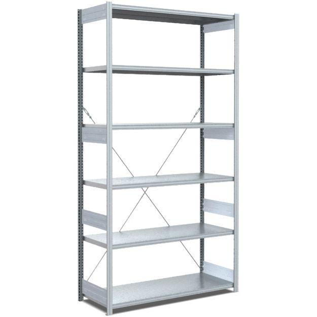 Fachbodenregale Typ EL - Fachlast 100 kg - glanzverzinkte Ausführung