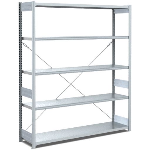 Fachbodenregale Typ M - Fachlast 200 kg - glanzverzinkte Ausführung