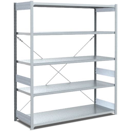 Fachbodenregale Typ M - Fachlast 200 kg - glanzverzinkte Ausführung