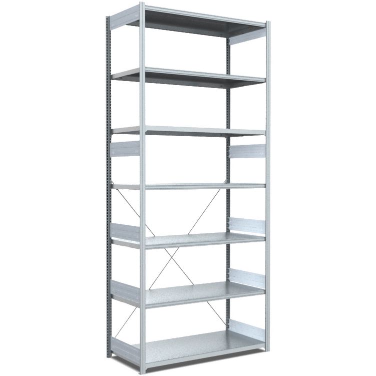 Fachbodenregale Typ M - Fachlast 200 kg - glanzverzinkte Ausführung