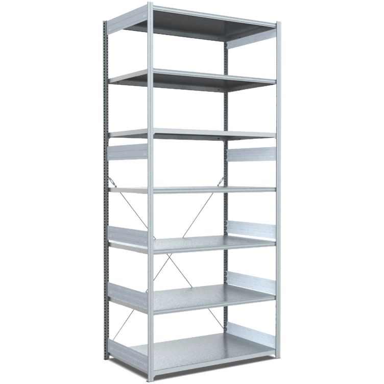 Fachbodenregale Typ M - Fachlast 200 kg - glanzverzinkte Ausführung