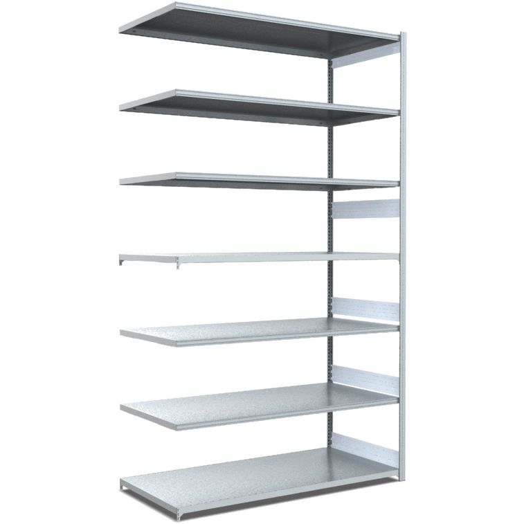 Fachbodenregale Typ M - Fachlast 200 kg - glanzverzinkte Ausführung