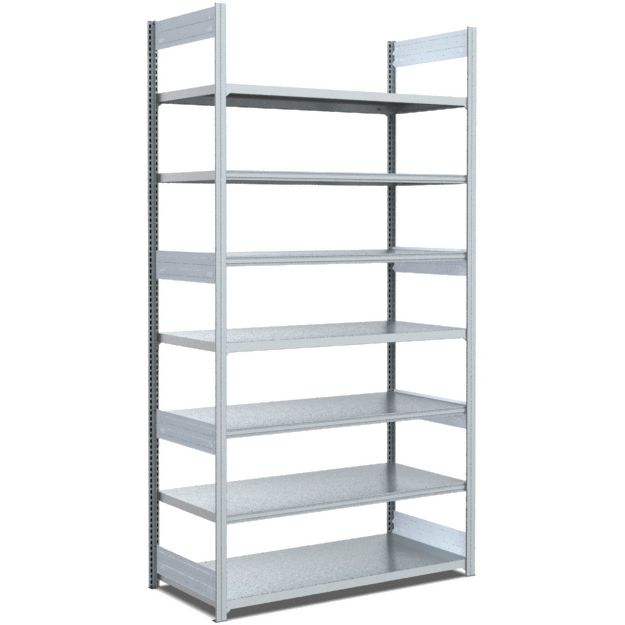 Archivregale - zweiseitige Nutzung, glanzverzinkte Ausführung