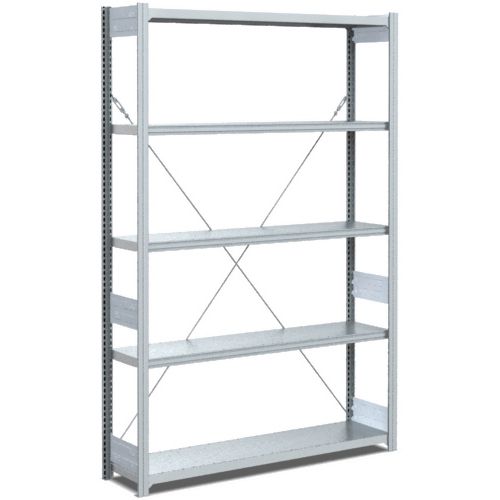 Fachbodenregale Typ L - Fachlast 100 kg - glanzverzinkte Ausführung