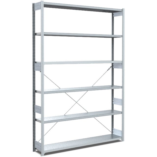 Fachbodenregale Typ L - Fachlast 100 kg - glanzverzinkte Ausführung