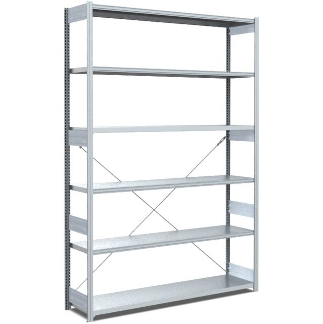 Fachbodenregale Typ L - Fachlast 100 kg - glanzverzinkte Ausführung