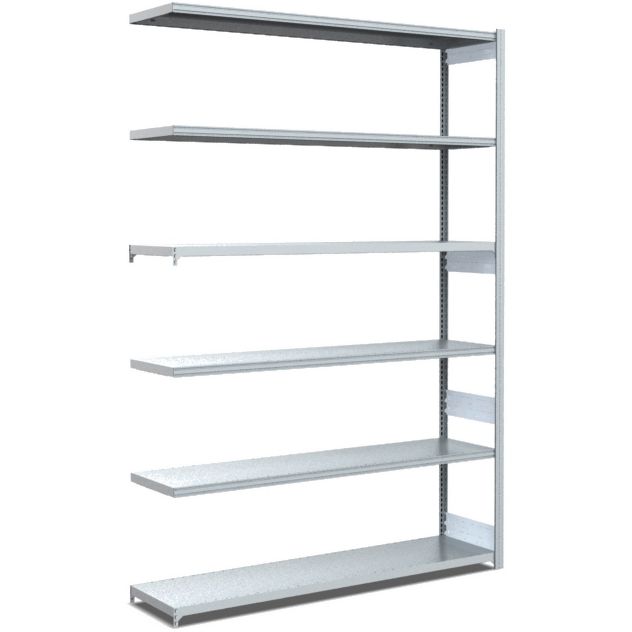 Fachbodenregale Typ L - Fachlast 100 kg - glanzverzinkte Ausführung