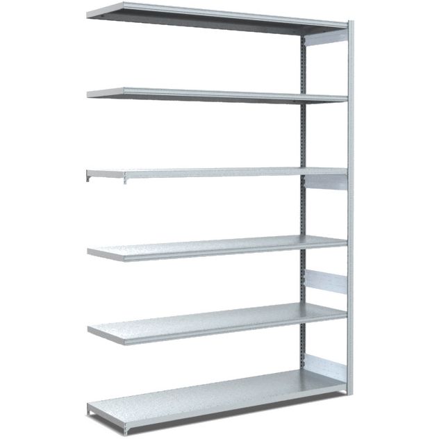 Fachbodenregale Typ L - Fachlast 100 kg - glanzverzinkte Ausführung