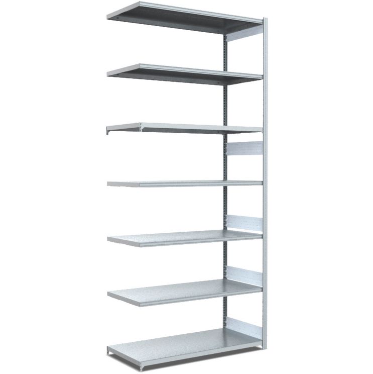 Fachbodenregale Typ L - Fachlast 100 kg - glanzverzinkte Ausführung