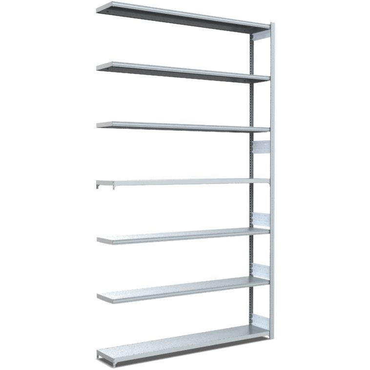 Fachbodenregale Typ L - Fachlast 100 kg - glanzverzinkte Ausführung