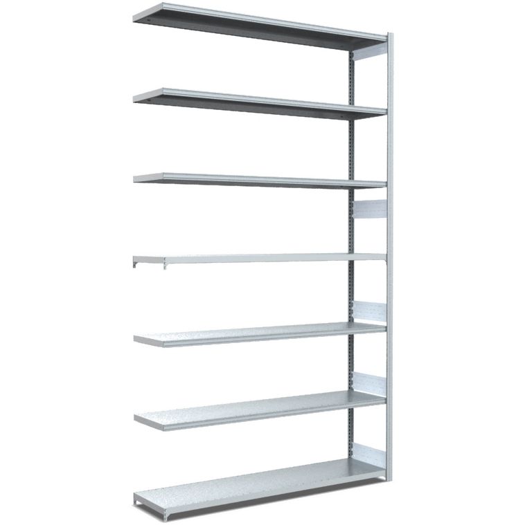 Fachbodenregale Typ L - Fachlast 100 kg - glanzverzinkte Ausführung