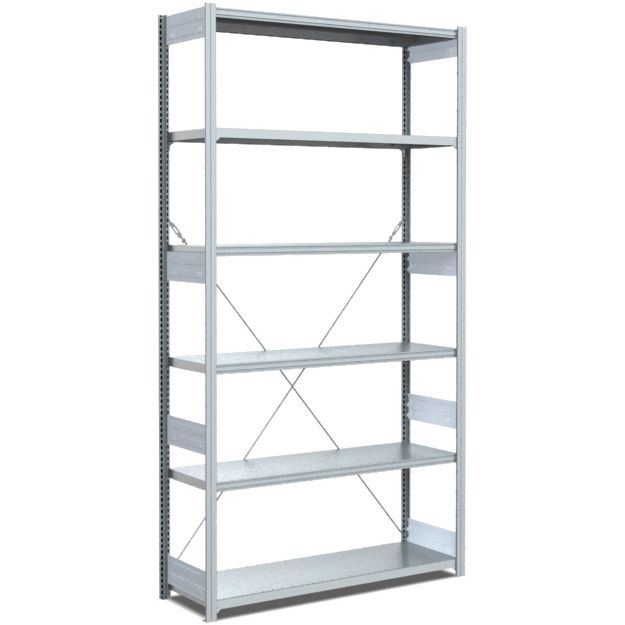 Fachbodenregale Typ S - Fachlast 300 kg - glanzverzinkte Ausführung
