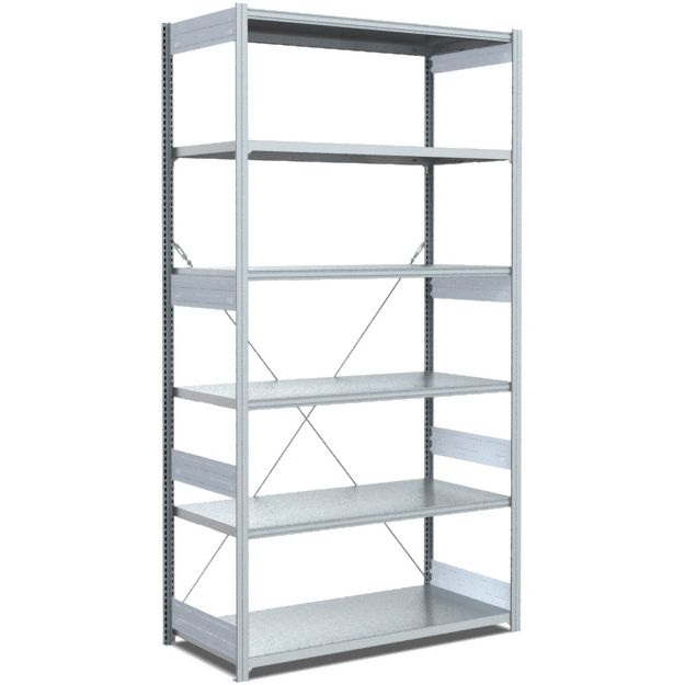 Fachbodenregale Typ S - Fachlast 300 kg - glanzverzinkte Ausführung