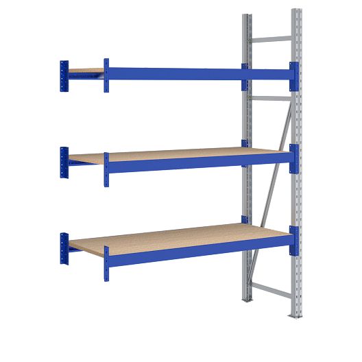 Weitspannregale System Flex - mit Spanplattenböden