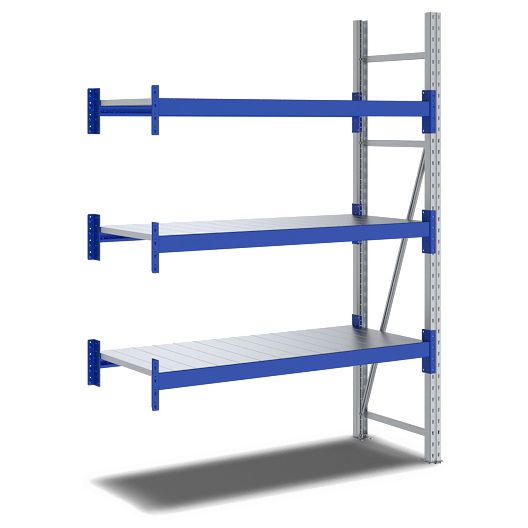 Weitspannregale System Flex - mit verzinkten Stahleinlegesegmenten