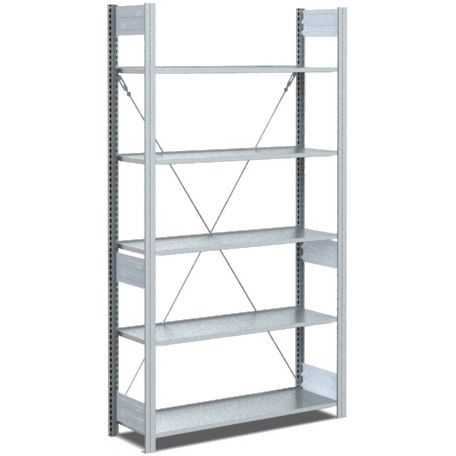 Archivregale - einseitige Nutzung, glanzverzinkte Ausführung