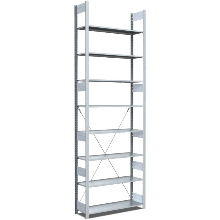 Archivregale - einseitige Nutzung, glanzverzinkte Ausführung