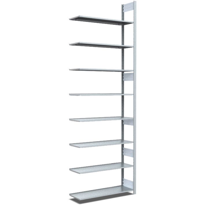 Archivregale - einseitige Nutzung, glanzverzinkte Ausführung
