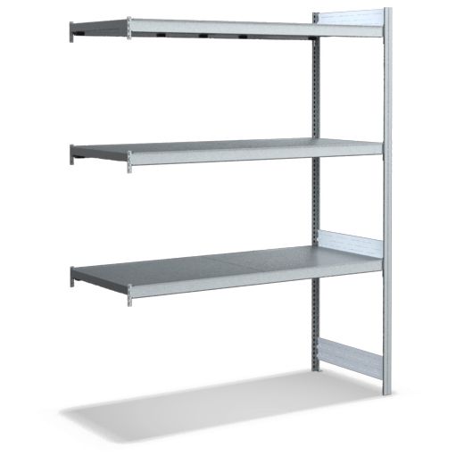 Großfachregale mit Stahlböden - glanzverzinkte Ausführung