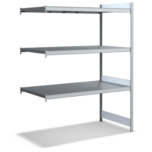 Großfachregale mit Stahlböden - glanzverzinkte Ausführung