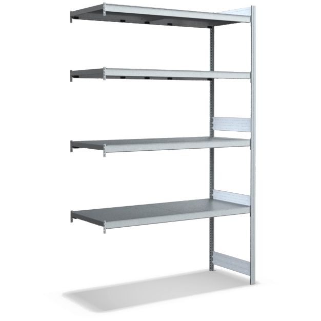 Großfachregale mit Stahlböden - glanzverzinkte Ausführung
