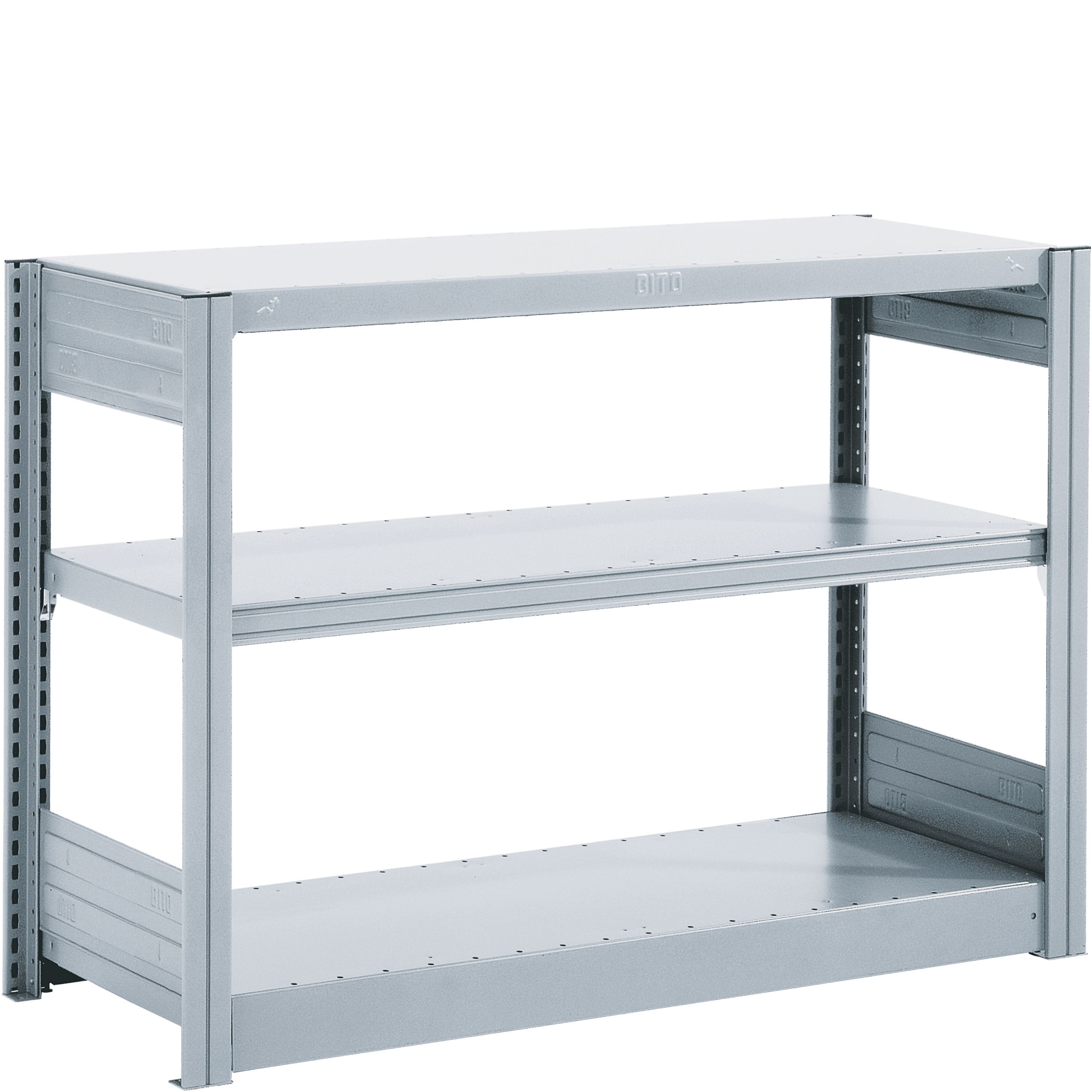 Beistellregale - einfache Regaltiefe, glanzverzinkte Ausführung