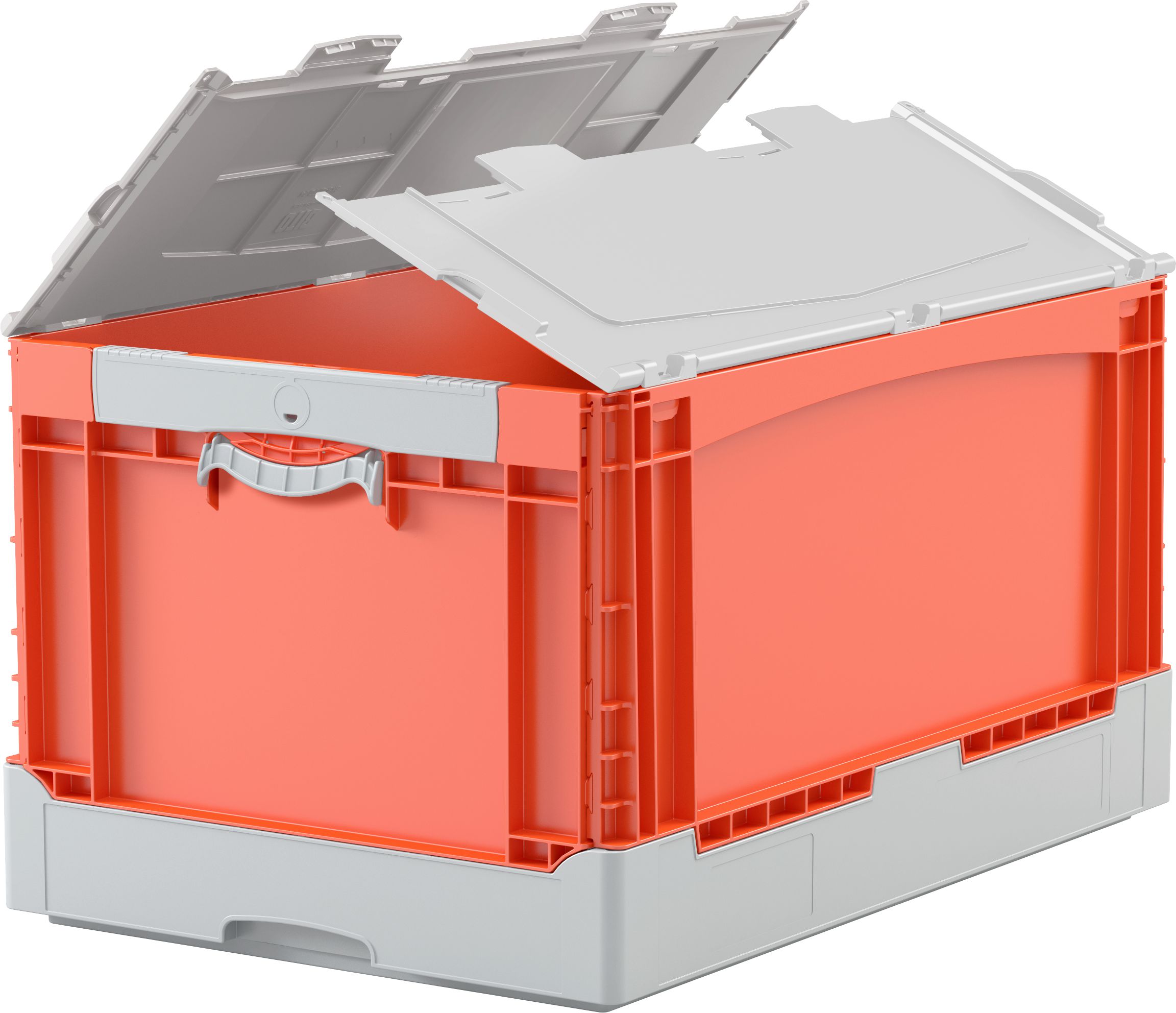 Klappboxen EQ EQD64321L - mit glattem Boden und anscharniertem zweiteiligem Klappdeckel