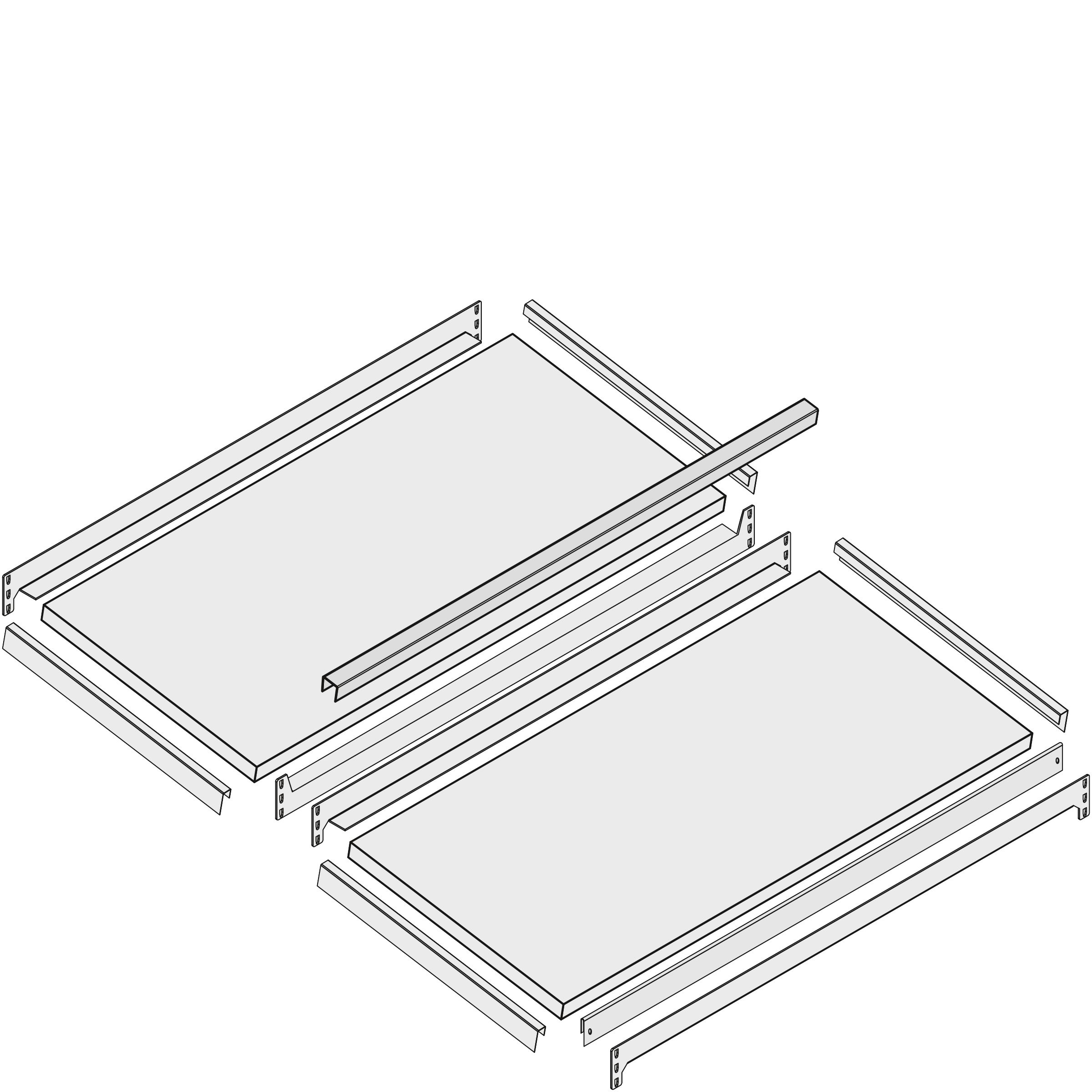 Zusatzebenen - doppelte Regaltiefe