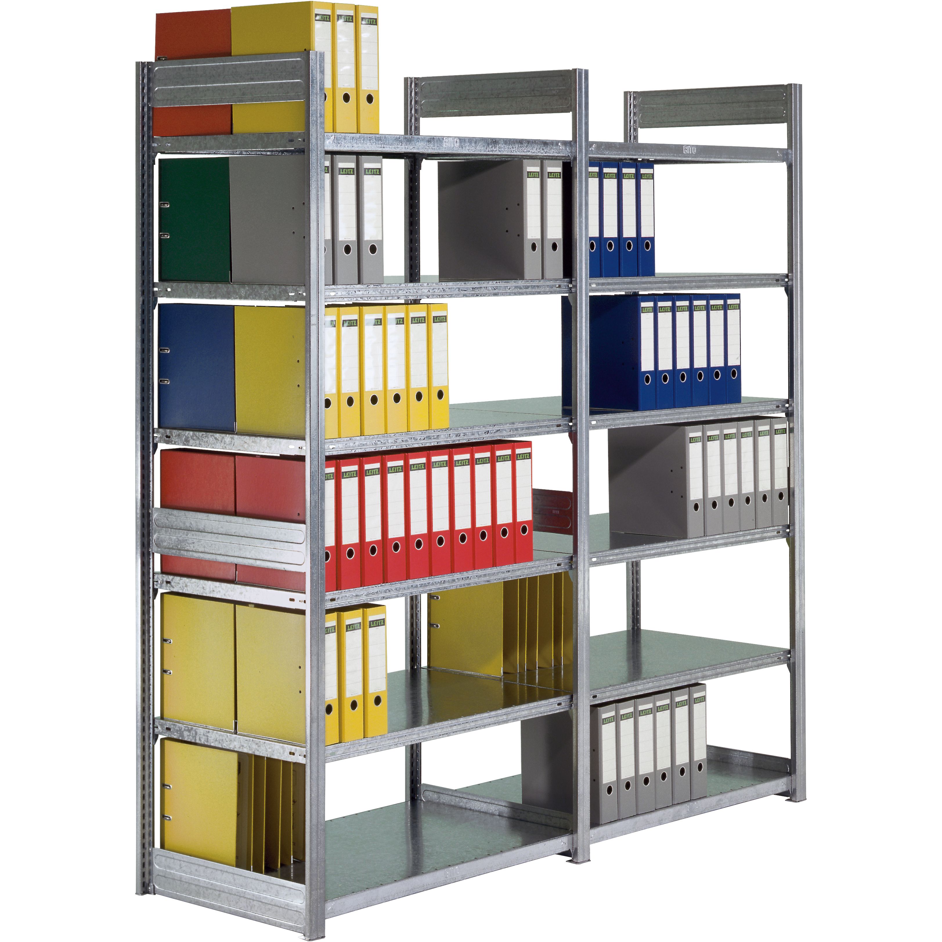 Archivregale - zweiseitige Nutzung, glanzverzinkte Ausführung