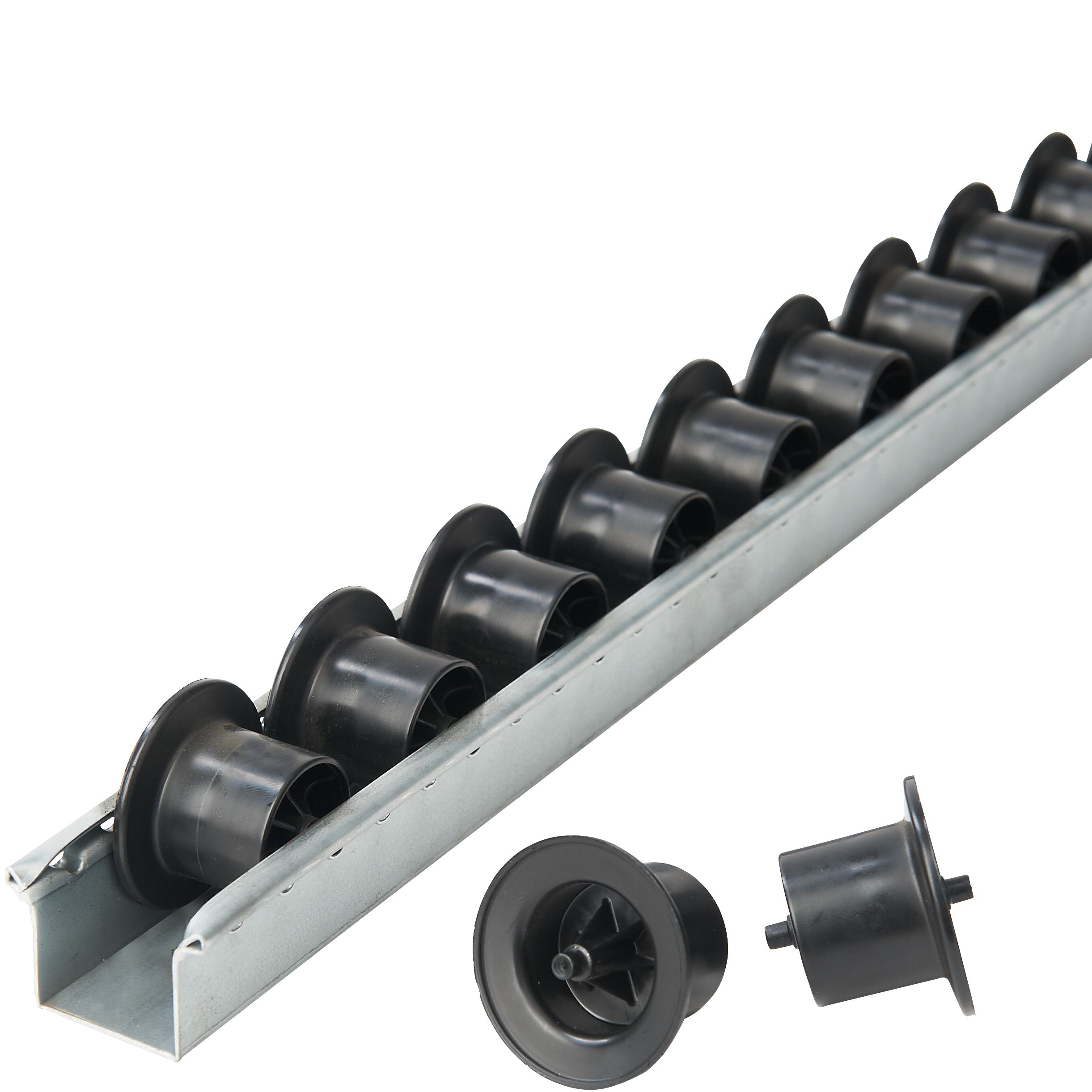 Rollenleisten - mit Kunststoff-Spurkranzrollen/ESD