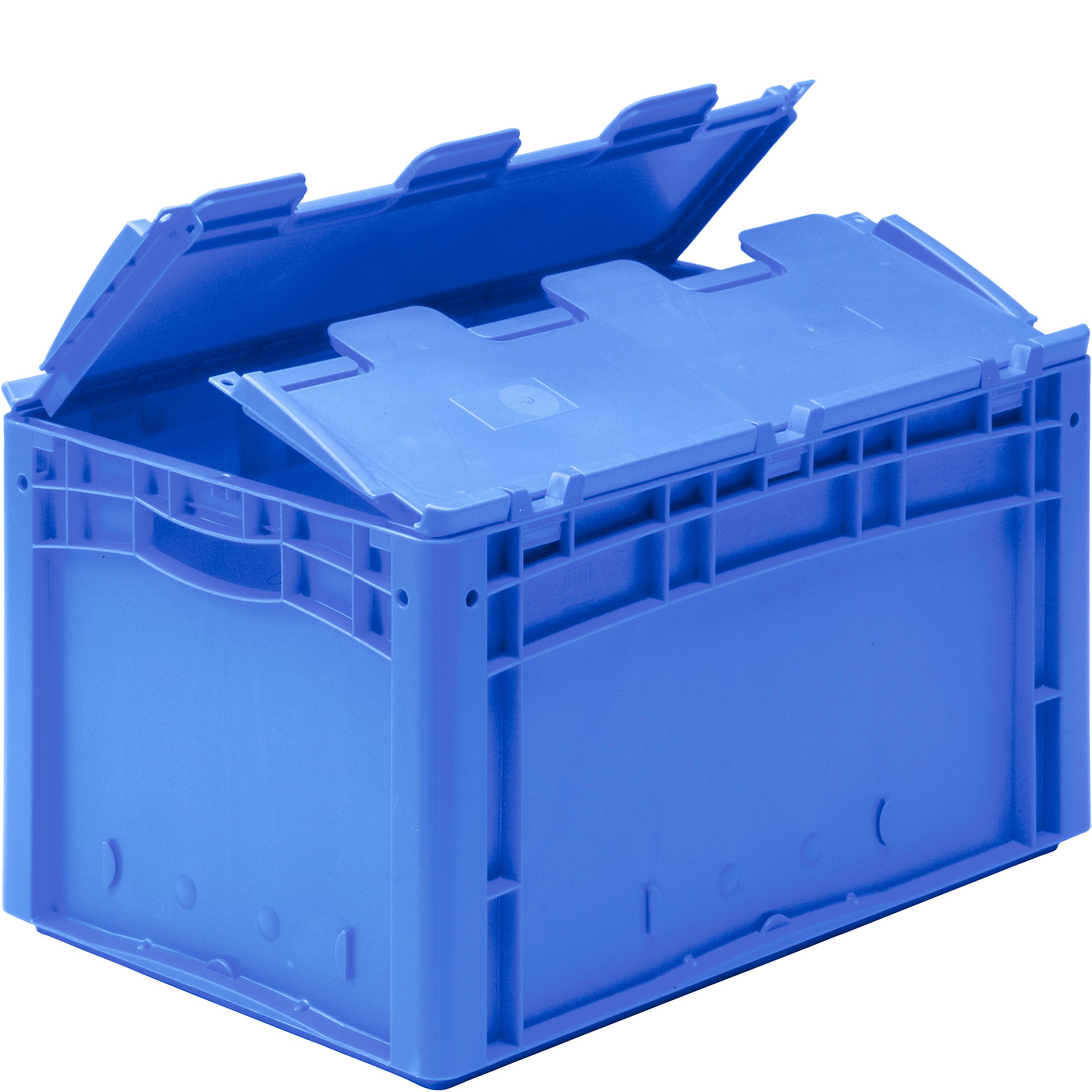 Eurostapelbehälter XL XLD32221 - mit anscharniertem zweiteiligem Klappdeckel