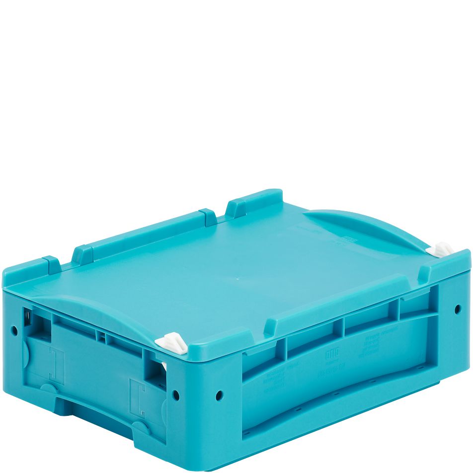 Kleinladungsträger KLT KLT43120ASDV - mit einteiligem Klappdeckel und Schnappverschluss