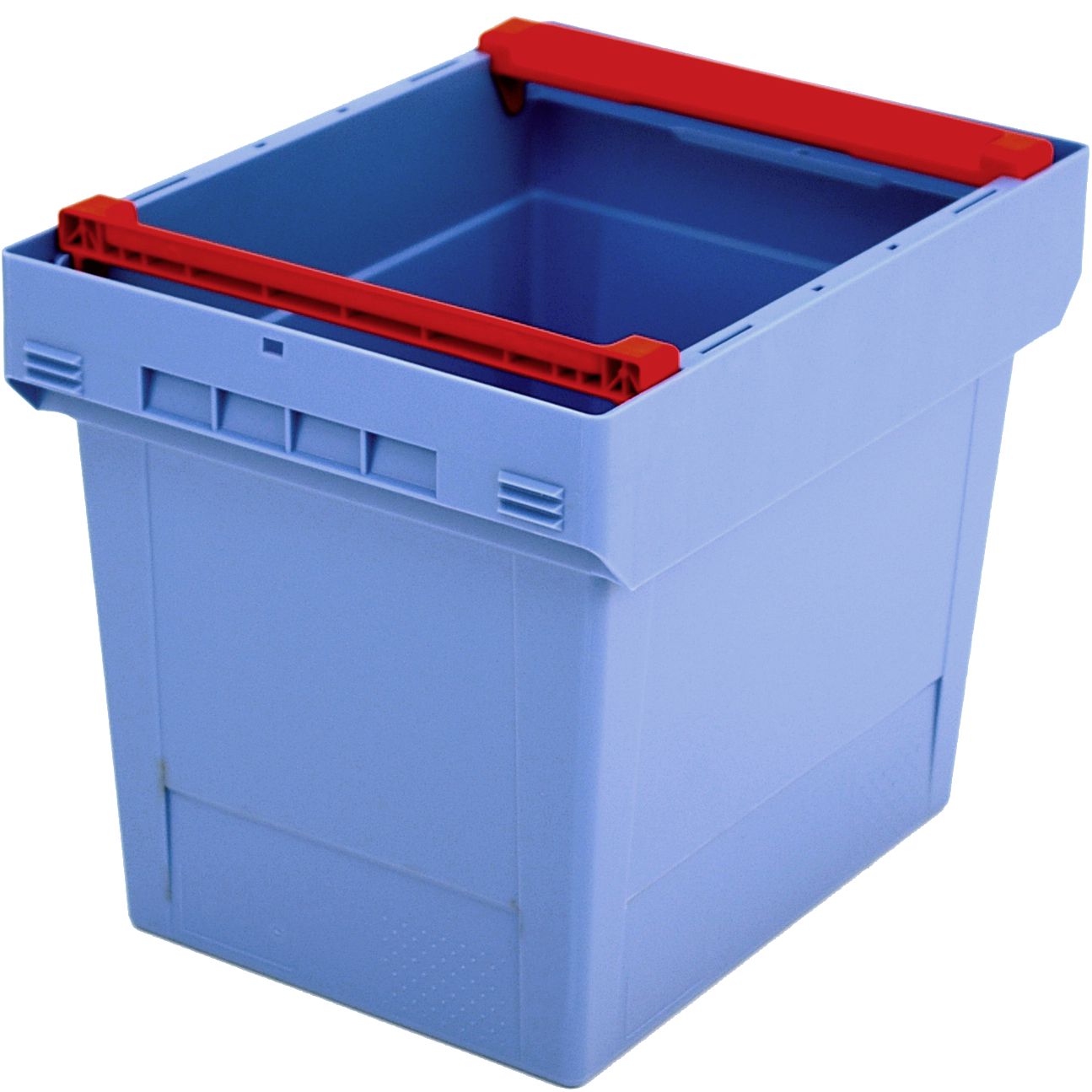 Mehrwegbehälter MB MBB43321 - mit montierten, schwenkbaren Stapelbügeln