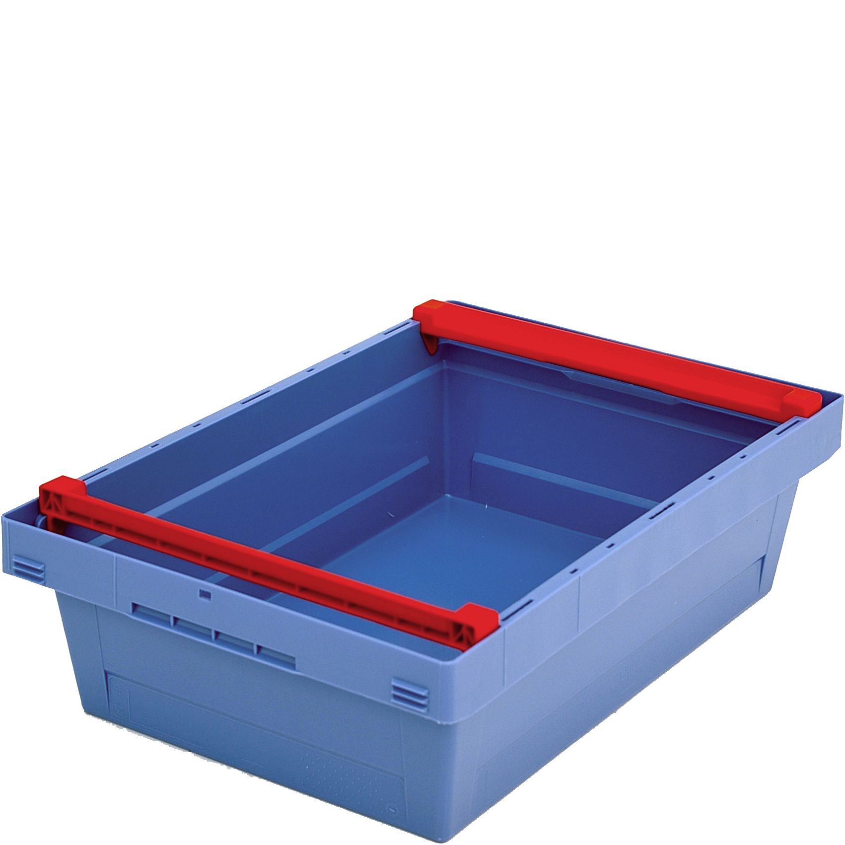 Mehrwegbehälter MB MBB64171 - mit montierten, schwenkbaren Stapelbügeln