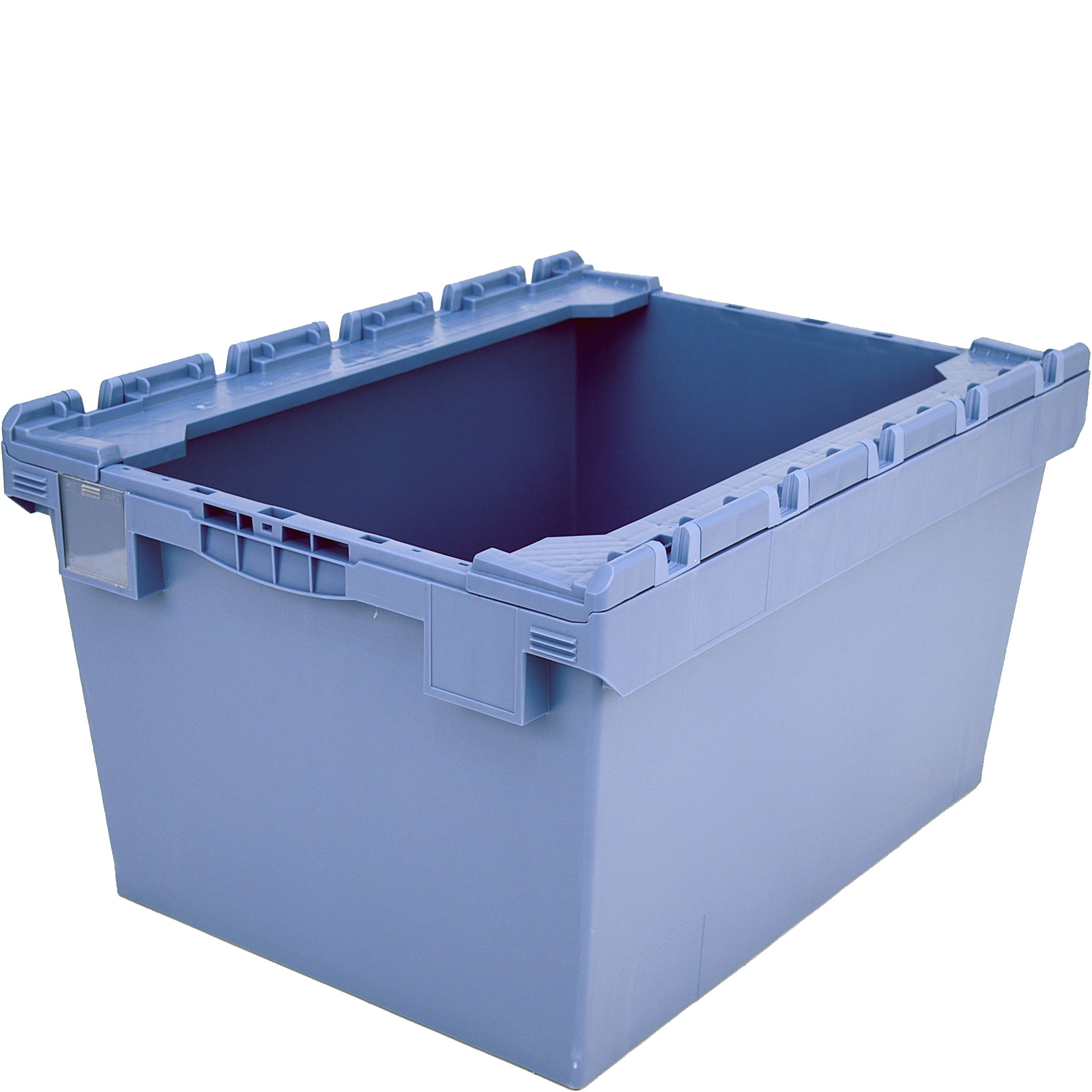 Mehrwegbehälter MB - Doppelboden MBB86421D - mit anscharnierten Stapelleisten