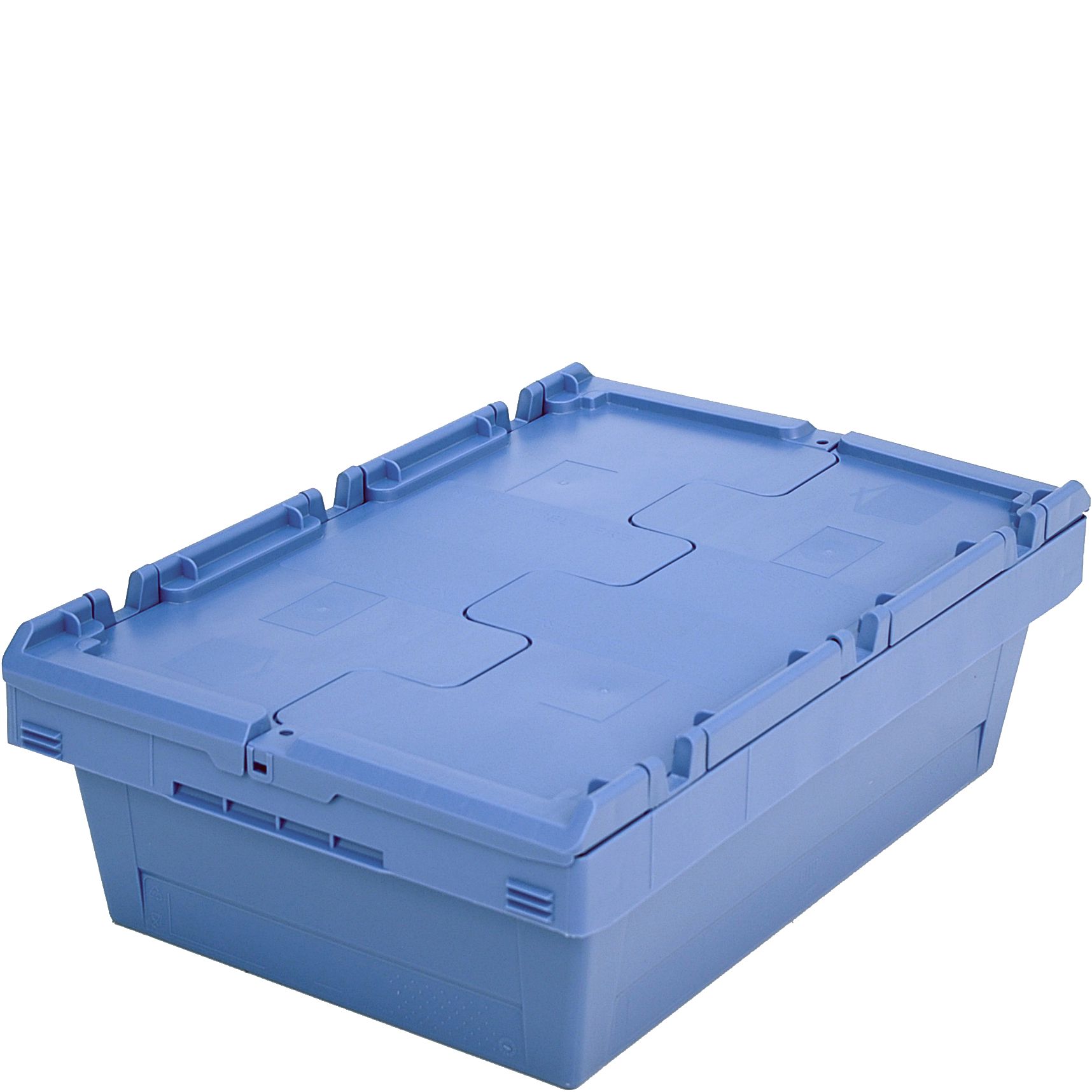 Mehrwegbehälter MB MBDU64171 - mit anscharniertem zweiteiligem und umreifbarem Klappdeckel