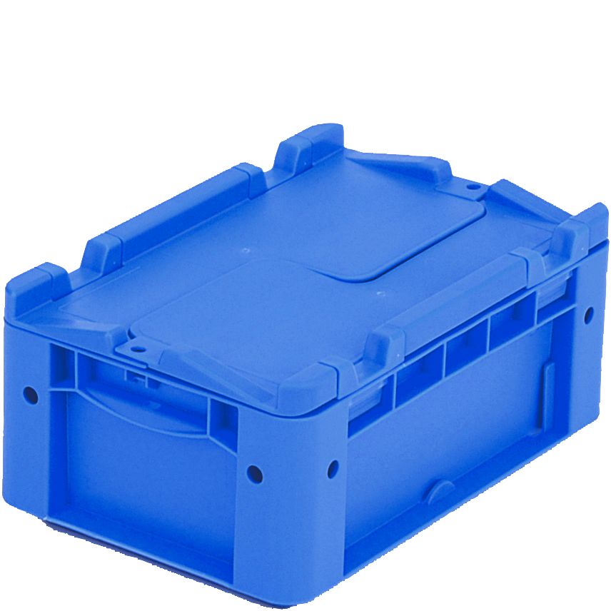 Eurostapelbehälter XL XLD32121 - mit anscharniertem zweiteiligem Klappdeckel