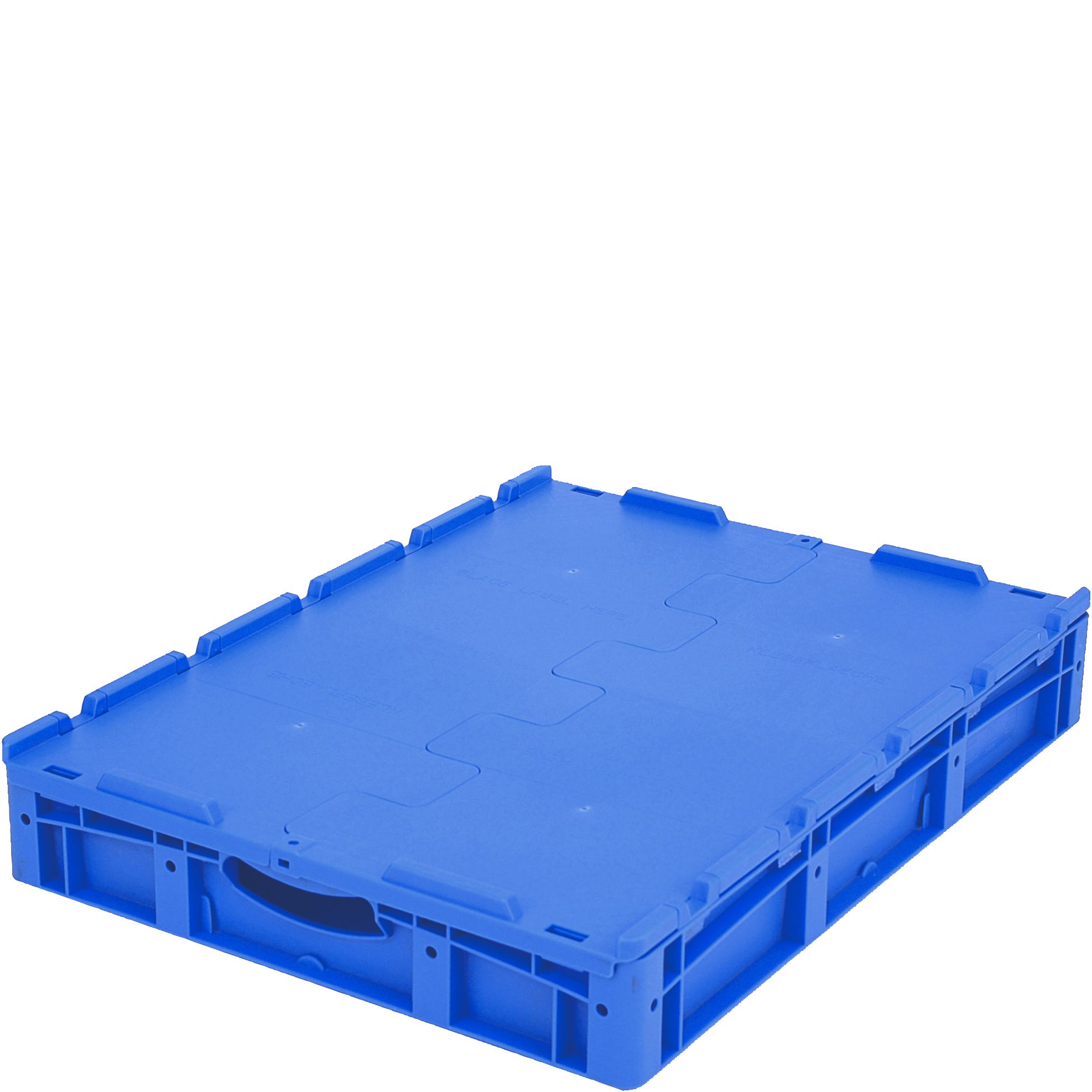 Eurostapelbehälter XL XLD86121 - mit anscharniertem zweiteiligem Klappdeckel